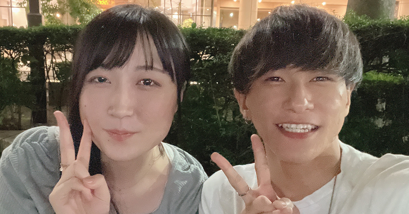 私たちの出会いの2人の写真